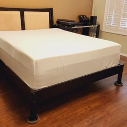 Real Hardwood Classy Queen Bedframe with Side Table