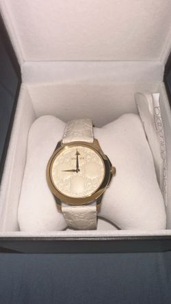 Gucci G-Timeless Watch White GG Leather