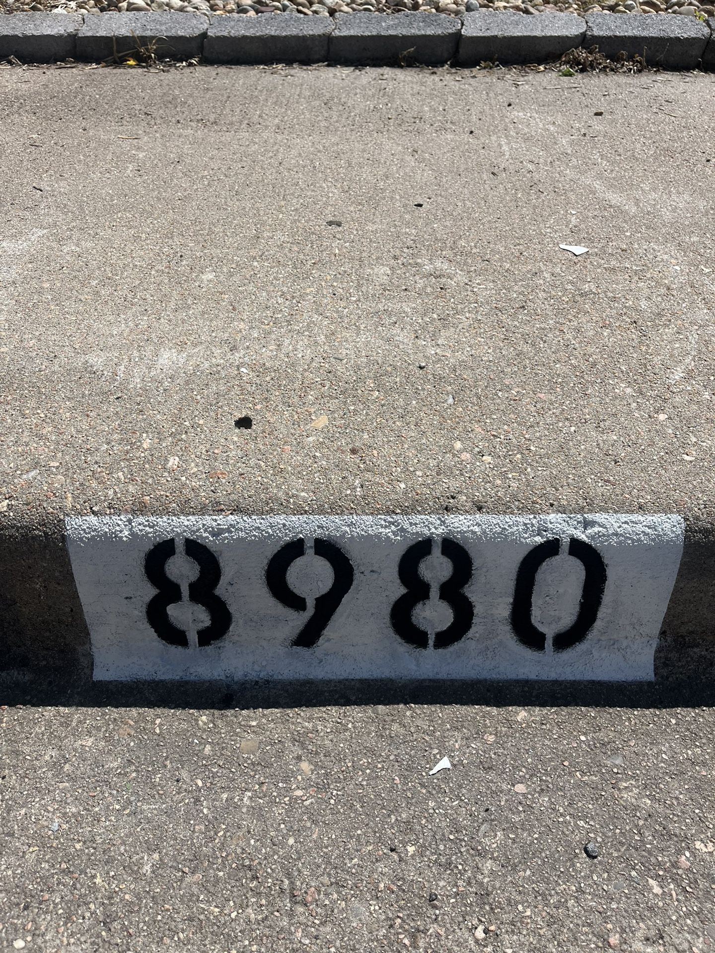 Curb Address Spray Paint