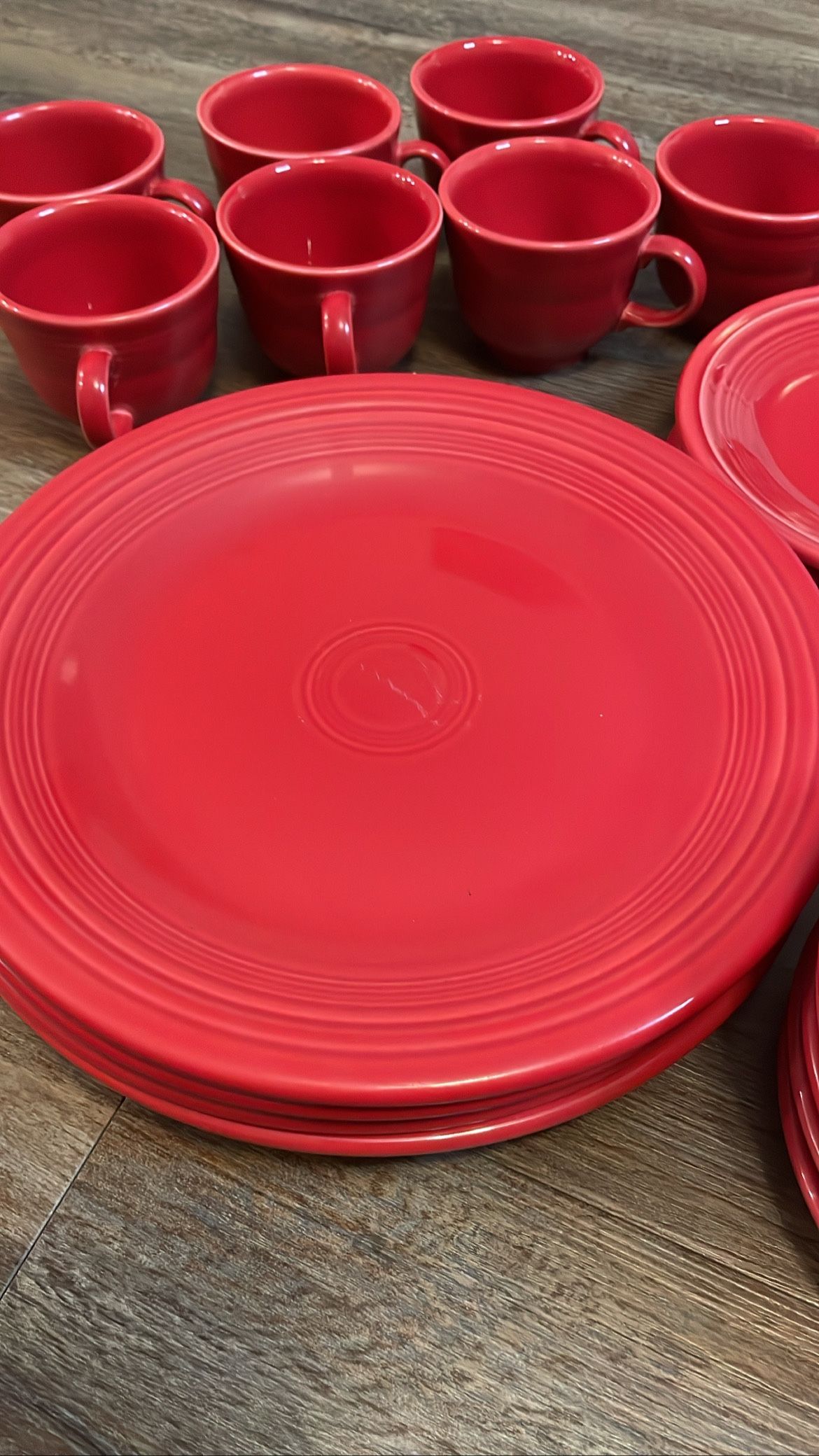 Beautiful And Fiesta Dinnerware Set In Scarlet Red ( Dishwashersafe/Oven Safe/ Microwave Safe
