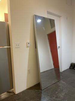 BIG MIRROR with Metal Trim/Screw Mounts To Put On The Wall