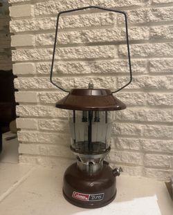 Vintage Coleman Two Mantle Brown Lantern Model 275