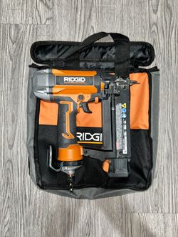 RIDGID R213BNF3 18-Gauge Brad Nailer with Bag