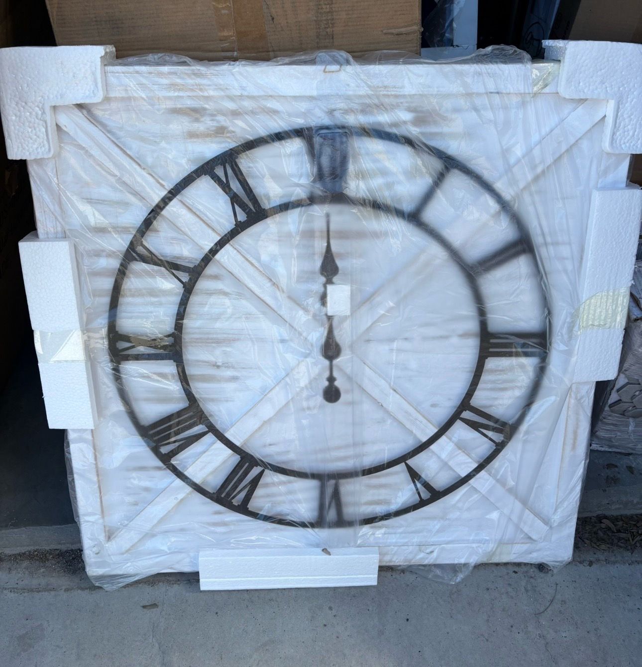 27” wood wall clock