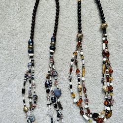 Two Handcrafted, Beaded Necklaces