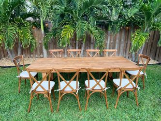 Wood tables - wood chairs