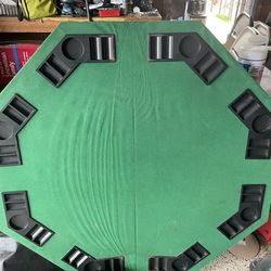 Poker Table Top With Chips