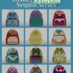 Loungefly Princess Sequin Backpacks 