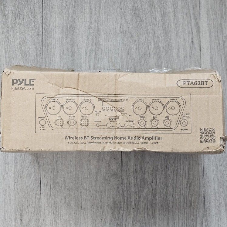 Pyle Bluetooth Home Audio 6 Channel Amplifier Stereo Receiver PTA62BT