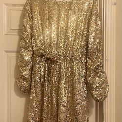 Gold Sequins Dress