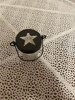 Adorable Little Jar /lights/ Star On Top