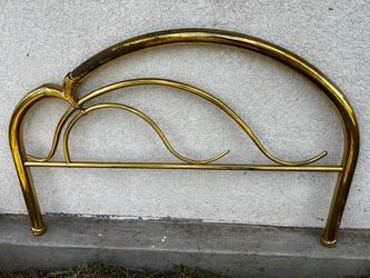Vintage J.B. Ross Hollywood Regency Deco Revival Brass Bed Full Size