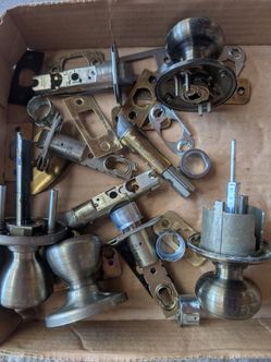 Brass door knob parts