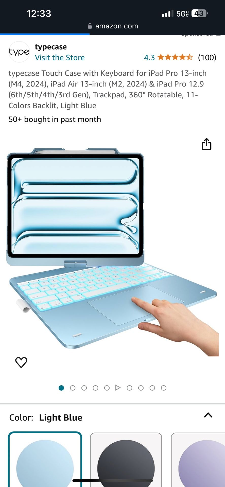 iPad Pro 13” Case And Keyboard 