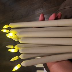 9 Flameless LED Table Candles with Smooth Wax Finish