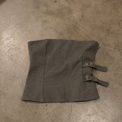 Zara Gray Buckle Corset Top