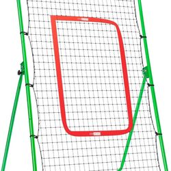 VIVOHOME Pitchback Baseball Rebounder, Softball Lacrosse Pitch Return Trainer Rebound Net, Angle Adjustable for Grounders and Pop Flies, 6 x 3.6 Feet