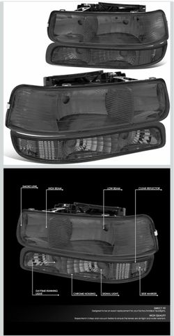 Headlight Housing Assembly Compatible with 99-02 Silverado 00-06 Suburban/Tahoe