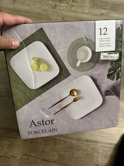 Astor Porcelain 12-Piece Dinnerware Set