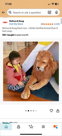 Melissa And doug Stuffed Animal Lion
