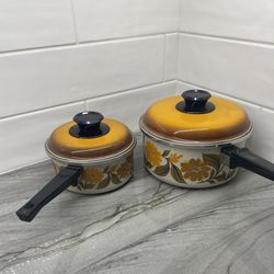 Vintage Enamelware Cookware Made In Spain 