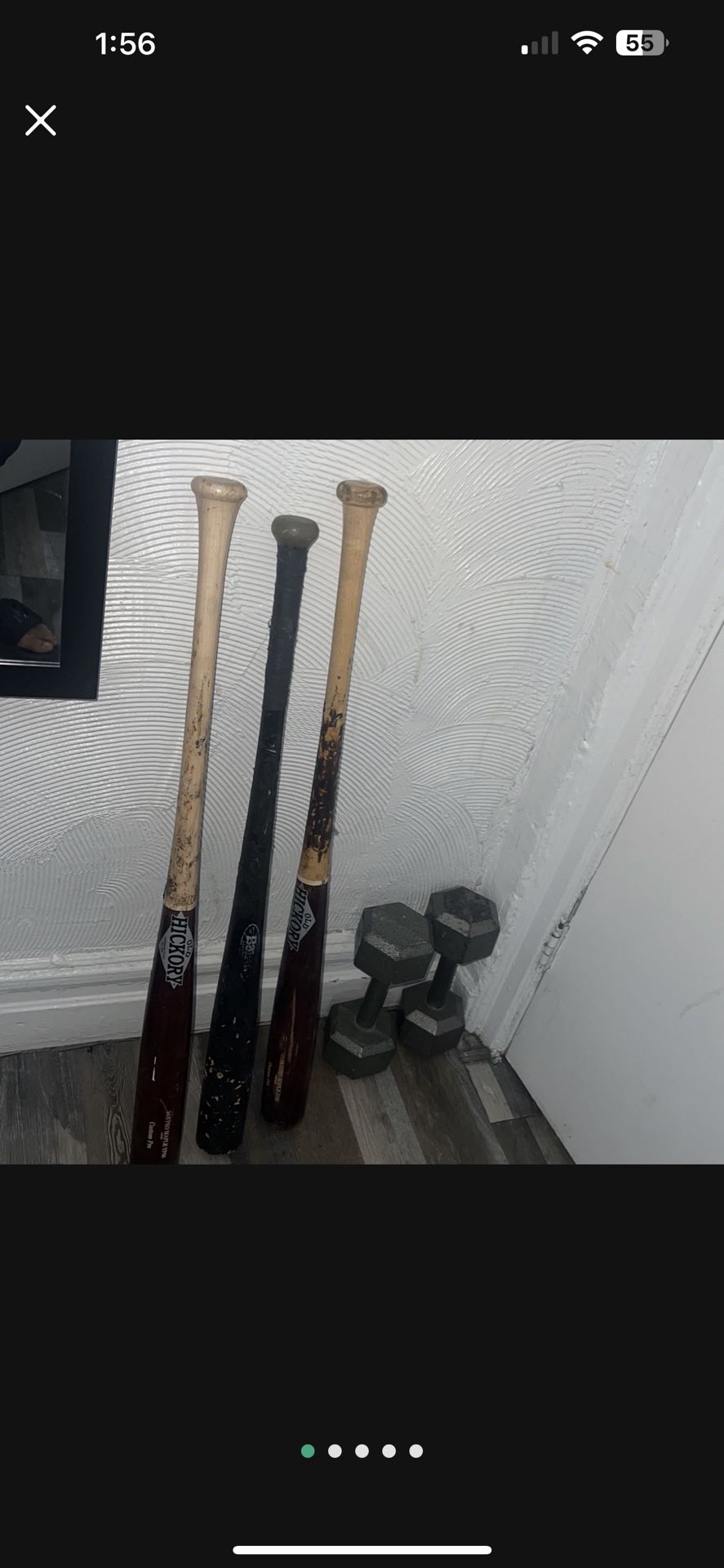 2 Old Hickory Bats And A Baum Bat