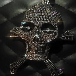 Skull Pendant  - 6ct Moissanite Graded Vvs1 Flawless Diamonds