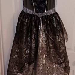 HALLOWEEN black spider dress girls child costume size M 8-10? 