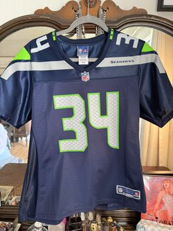 Seattle Seahawks #34 Rawls Women’s Medium Jersey