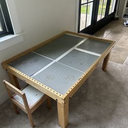 Nilo Kids Table With Removable Lego Board 