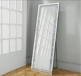 21.6 x 64.8 Rectangle Beveled Glass Frame Floor Mirror