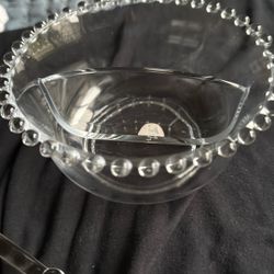 Candlewick Bowl With Separator And Spoon