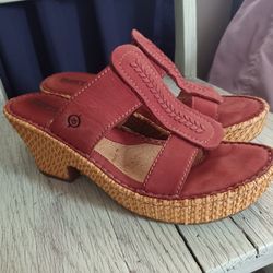 #Women's Size 9 Wedge Sandals #Born Slip On Heels