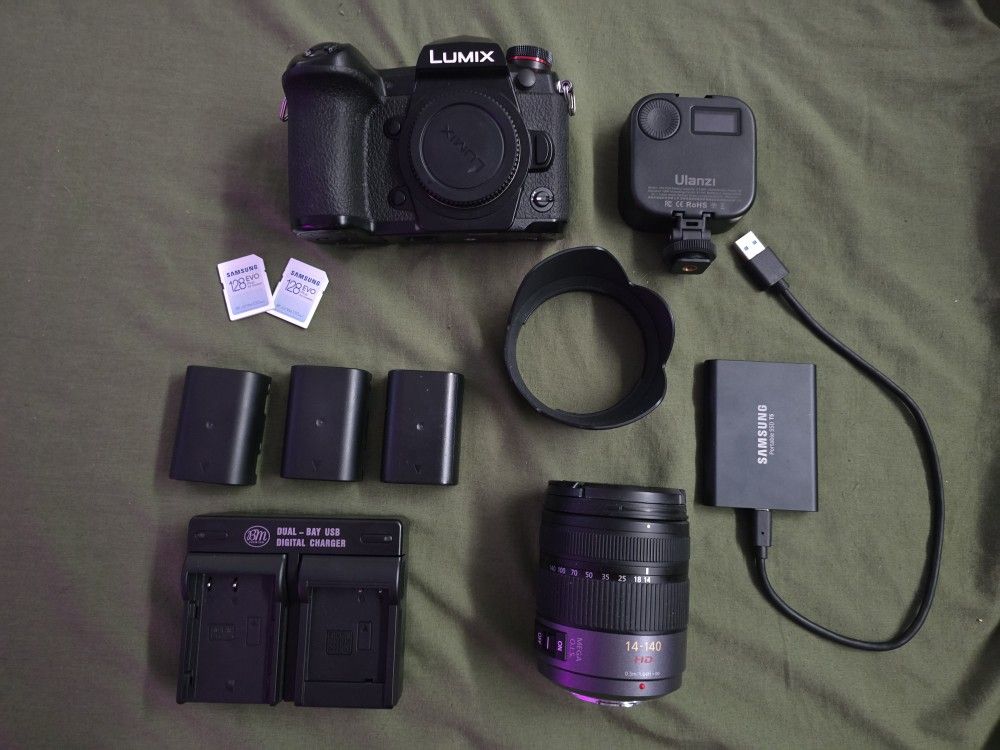 Panasonic Lumix G9 Mirrorless Camera Kit And Extras