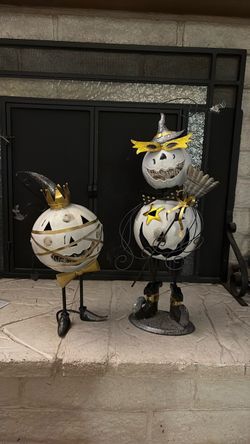 Halloween Pumpkin Figures - Metal