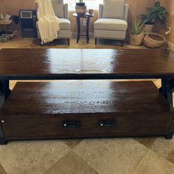 TV console, Heavy duty Wood and Metal construction.