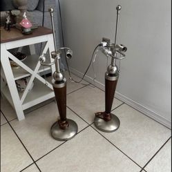 Pair Of Vintage Style Mid Century Lamps