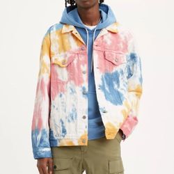 NWT Men’s Levi’s Premium Vintage Fit Trucker Jacket Tie Dye Size S