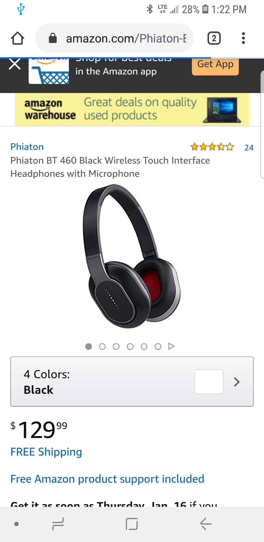 Phianton BT 460 Wireless Headphones