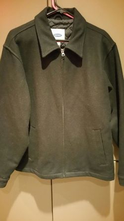 Men's wool zip up Old Navy black jacket size large