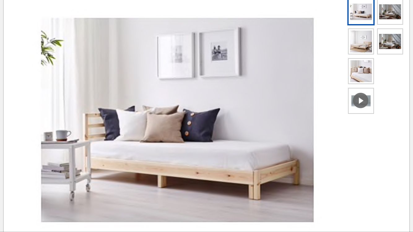 Ikea Tarva Daybed — converts to queen size