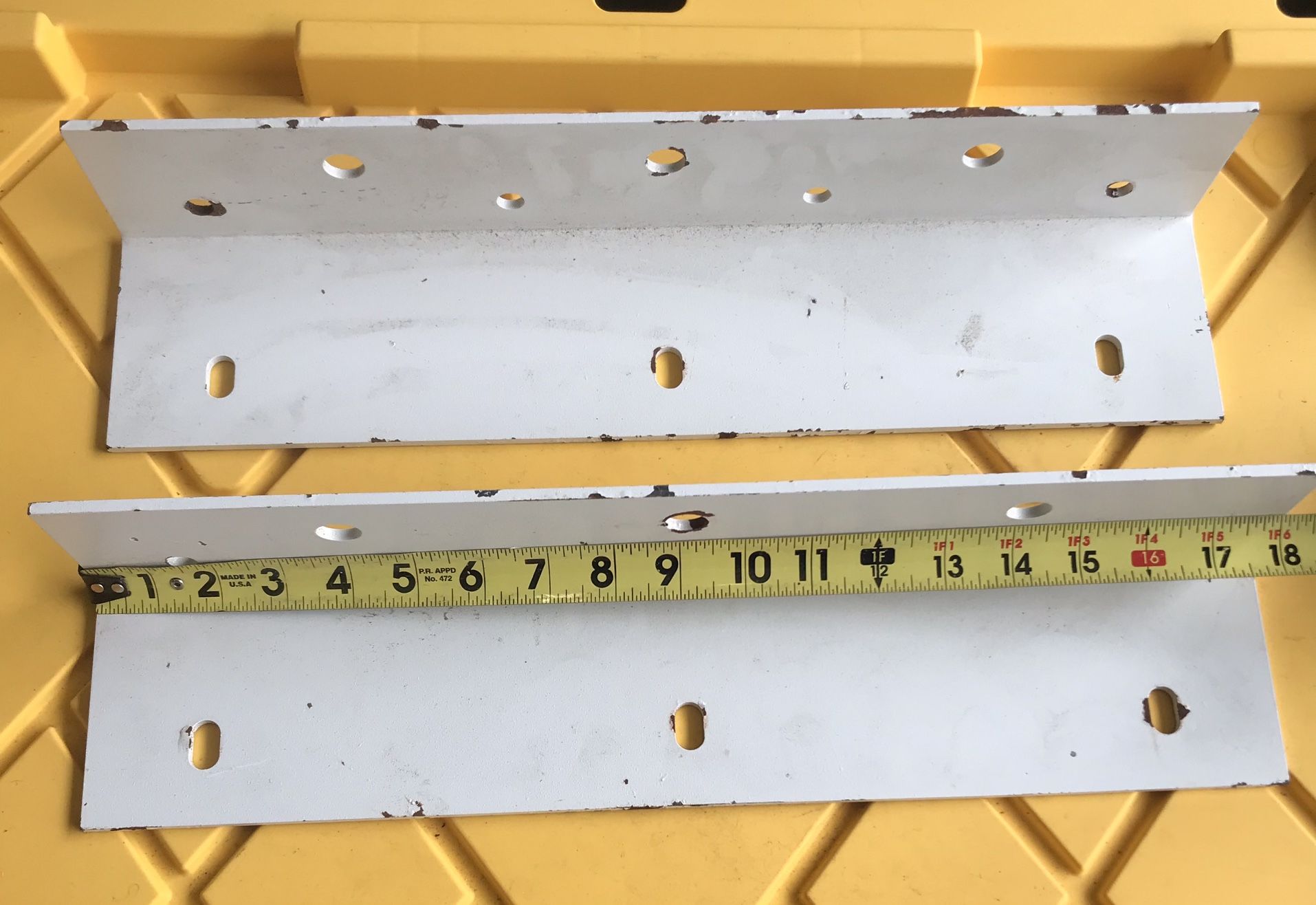 2 - 3”x4”x3/16” X 18” / L-Shape Heavy Duty Steel Angle Iron Brackets