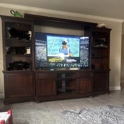 Large Media Center Console with shelves