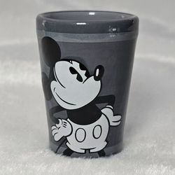 DISNEY PARKS MICKEY BLACK & WHITE THE MOUSE IN THE HOUSE SHOT GLASS
