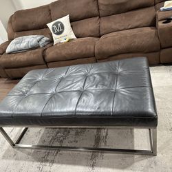 Leather Ottoman 