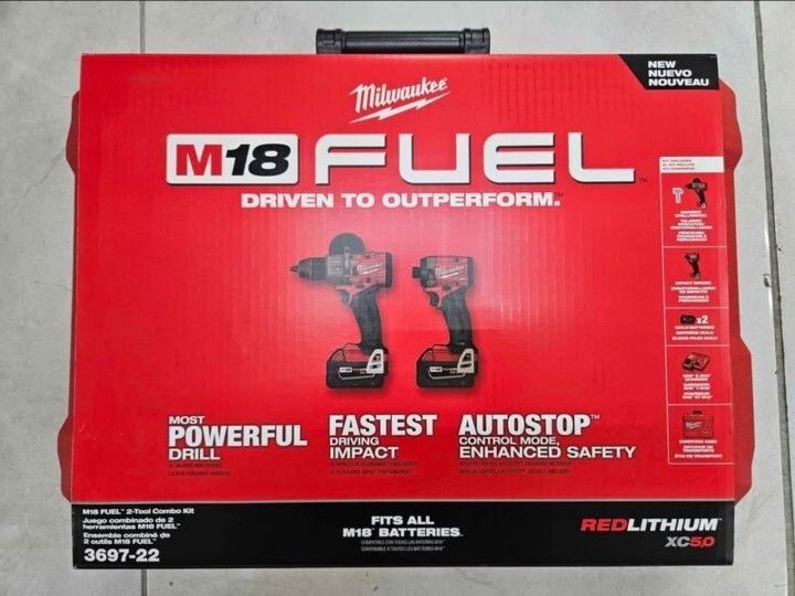 NEW Milwaukee M18 FUEL Gen-4 Hammer Drill & Impact Driver Combo Kit 3697-22