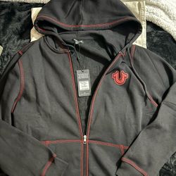 True Religion Zip Up Hoodie Size XL