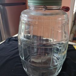 Vintage Pickle Jar And Two Smaller Jars