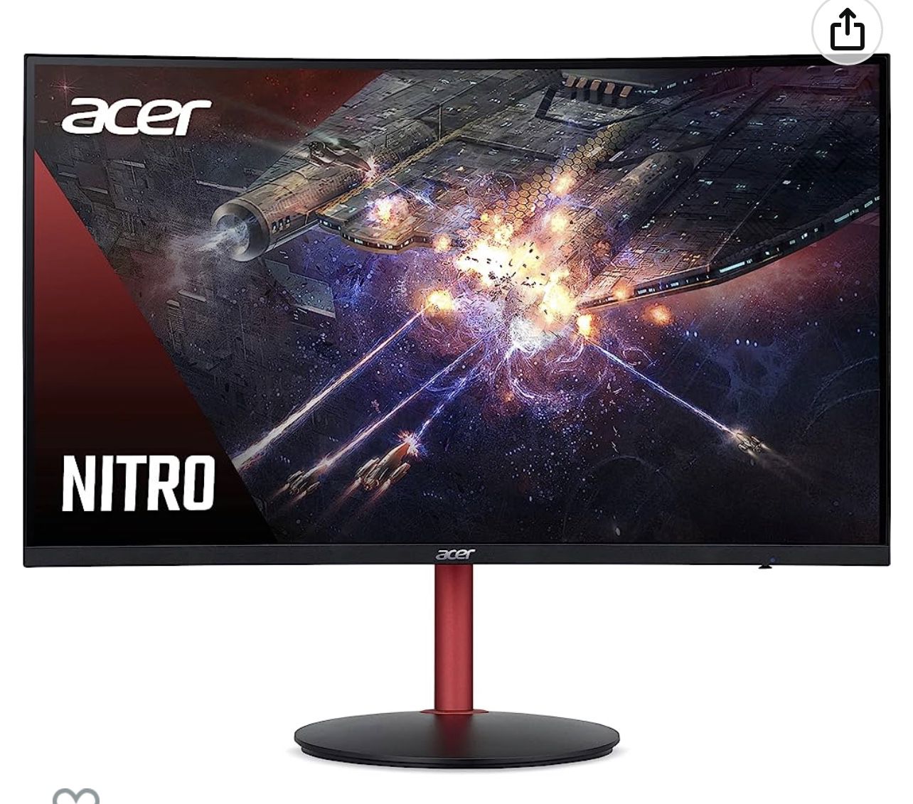 Acer 27in Curved Gaming Monitor Nitro xz2 Led wqhd