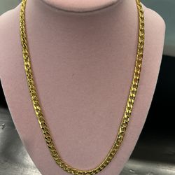 18k gold plated cuban link chain